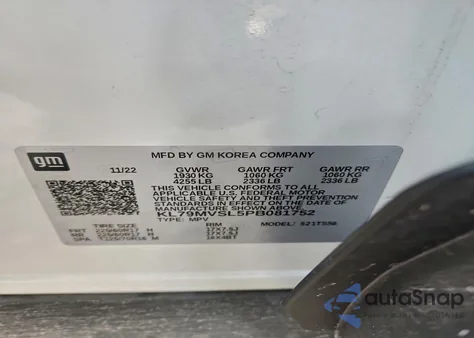 2023 Chevrolet Trailblazer Activ from USA, damaged, VIN KL79MVSL5PB081752